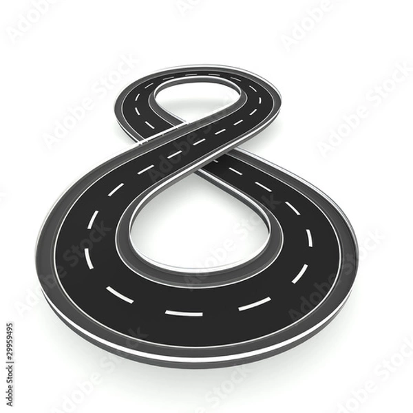 Obraz Infinite road in hourglass shape