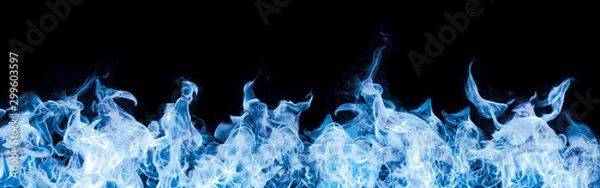Obraz blue flames on black