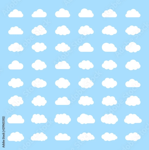 Obraz Cloud shapes set