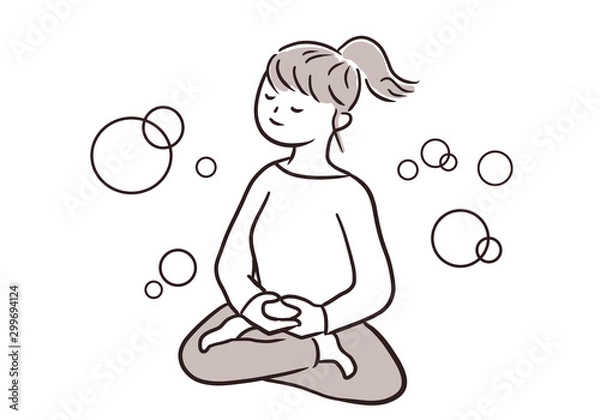 Obraz 瞑想する女性