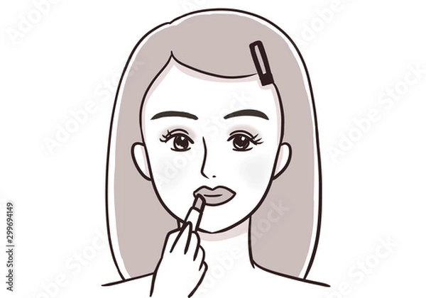 Obraz 化粧をする女性