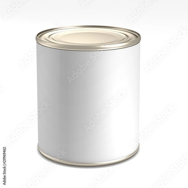 Obraz Tin with blank label