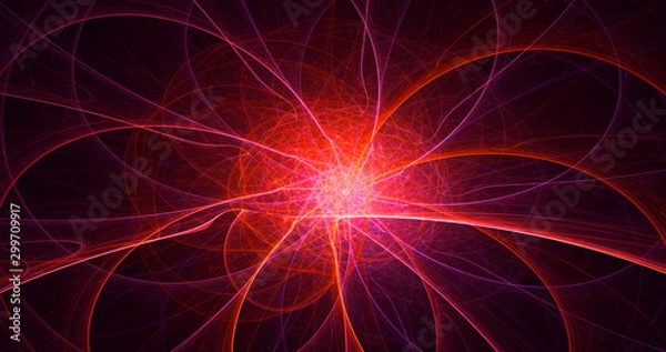 Obraz Fractal 3D rendering abstract light background