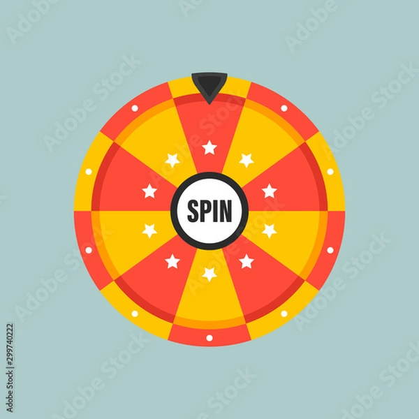 Fototapeta Wheel of fortune. Circle spin vector background. Isolated vector illustration. Modern vector illustration. Vector leisure background template.