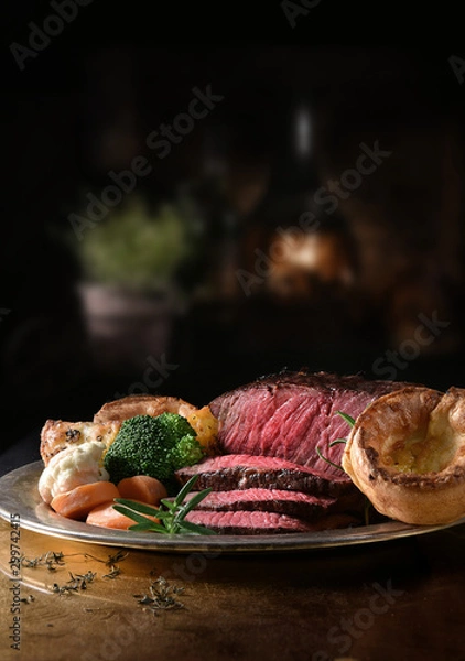 Fototapeta Rustic Rare Roast Beef II