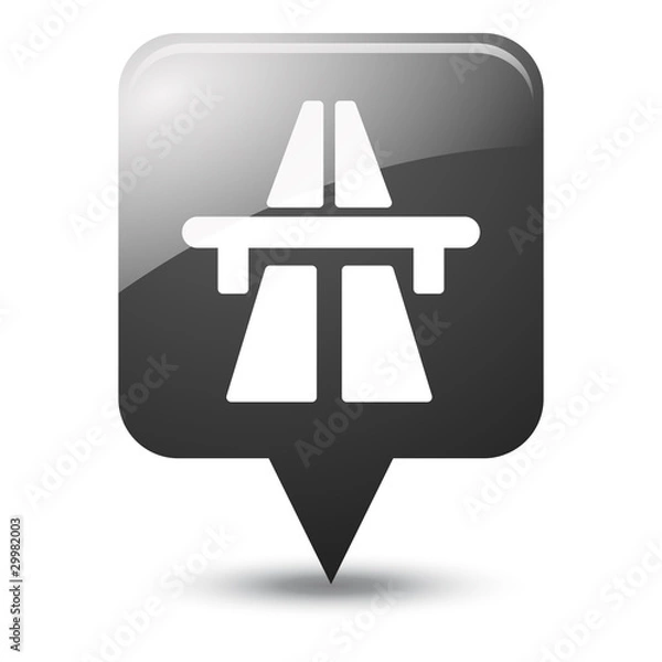 Obraz Symbole glossy vectoriel autoroute 02