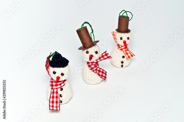 Obraz bałwany robótka ręczna