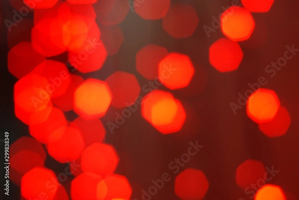 Fototapeta Magic red blurry lights background