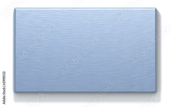Fototapeta azure metal rectangular plate