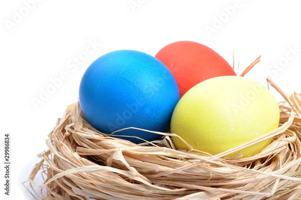 Fototapeta easter eggs isolated on white background