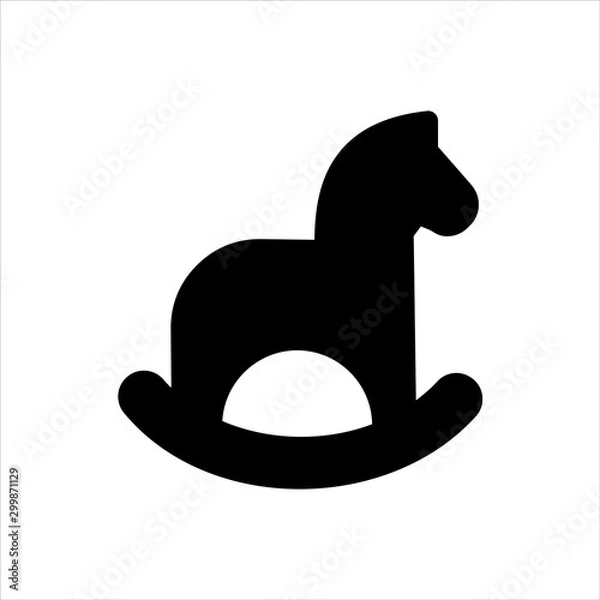 Fototapeta Vector horse toy icon. black toys symbol with trendy flat style icon for web site design, logo, app, UI isolated on white background