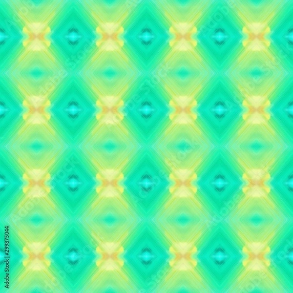Fototapeta seamless pattern with turquoise, khaki and medium spring green colors can be used for fashionable fabrics textile design or as graphic element