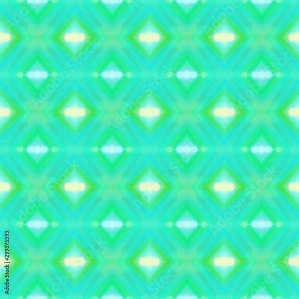Fototapeta endless repeating pattern - modern futuristic background texture with turquoise, tea green and aqua marine colors