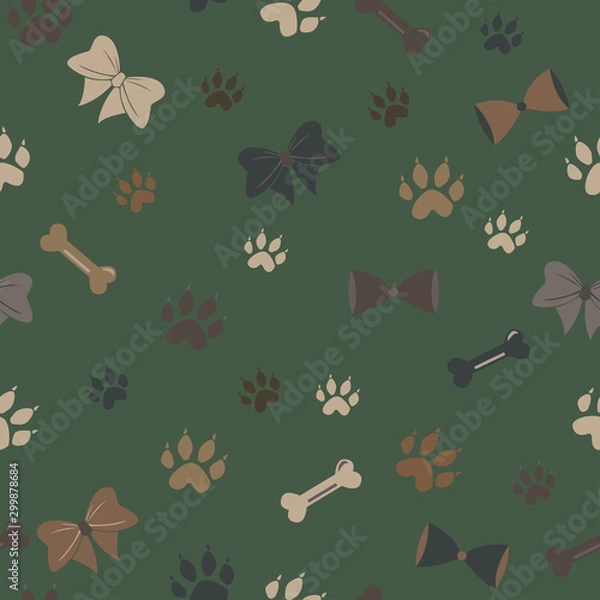 Obraz Seamless Dog Paw Pattern