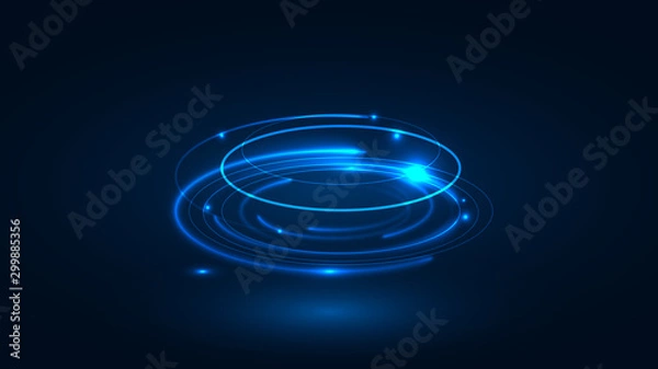 Obraz Shimmering neon twists