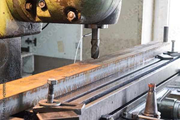Fototapeta working machine in factory