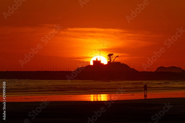 Obraz Sunset - Crescent City Lighthouse