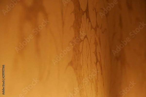 Obraz Orange Colour and Dark Patterned Shapes