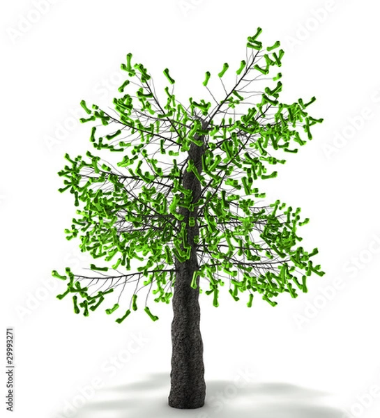 Obraz A green telecom business concept isolated on white