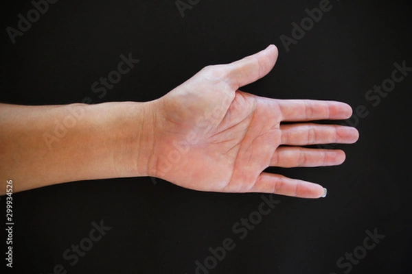 Obraz hands on black background image