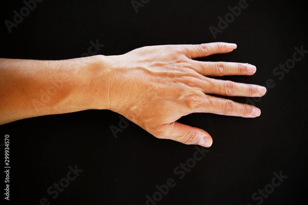 Obraz hands on black background image