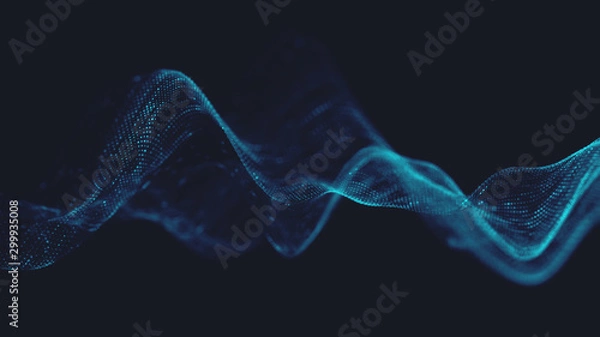 Obraz Abstract polygonal space low poly dark background with connecting dots and lines. Connection structure. Science background. Futuristic polygonal background. Triangular background. Wallpaper. Business