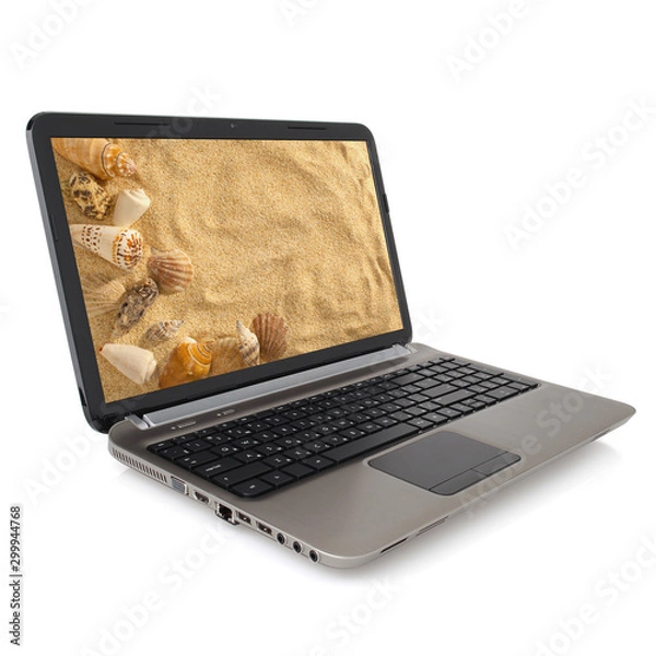 Obraz laptop on white background