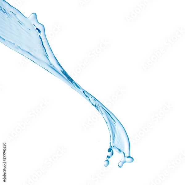 Obraz blue water splash isolated on white background
