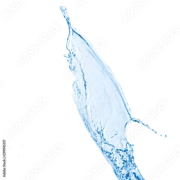 Obraz blue water splash isolated on white background