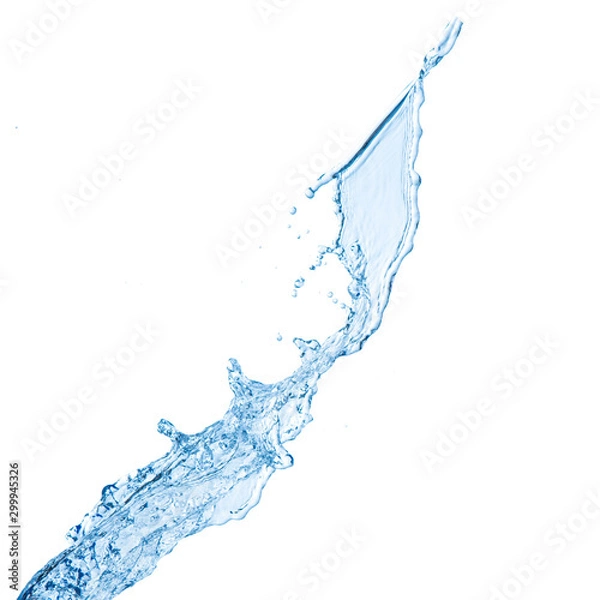 Obraz blue water splash isolated on white background