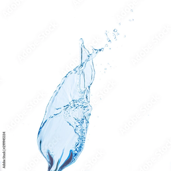 Obraz blue water splash isolated on white background