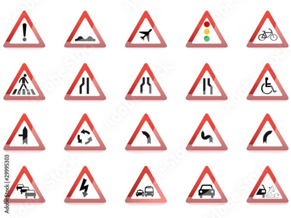 Obraz Verkehrszeichen Icon Set
