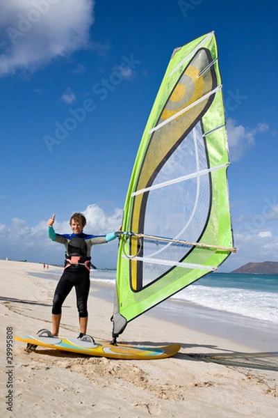 Obraz surfer on the beach