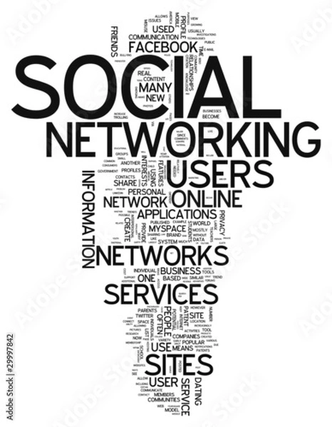 Fototapeta Word Cloud "Social Networking"