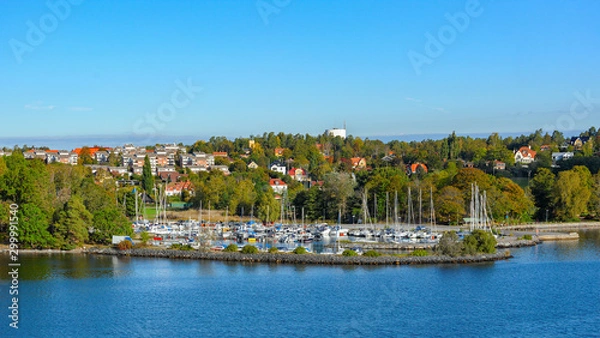 Fototapeta Suburbs of Stockholm, Baltic sea, Sweden