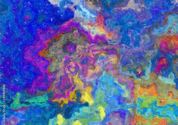 Fototapeta Artistic texture background, creative design pattern in beauty pastel colors, digital painting abstract backdrop with art elements of oil and watercolor