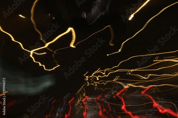 Obraz light painting strong lightening like