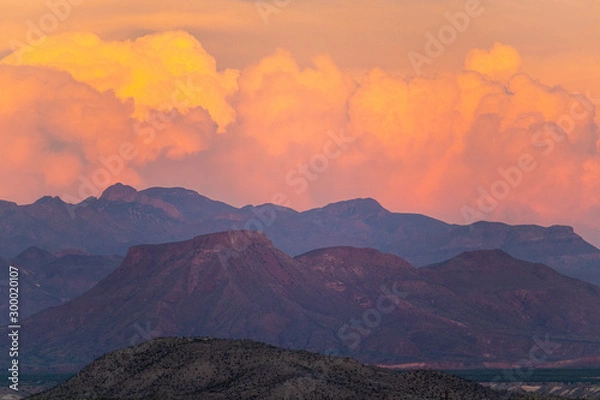 Obraz sunset in the mountains