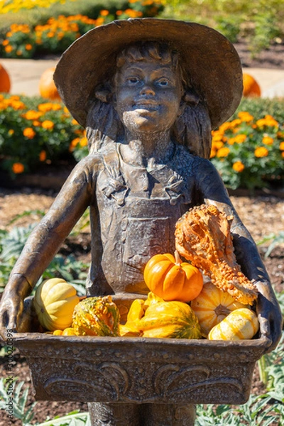 Obraz statue with gourds 