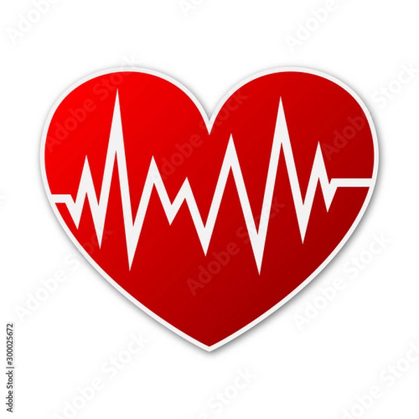 Fototapeta Heartbeat icon - vector.