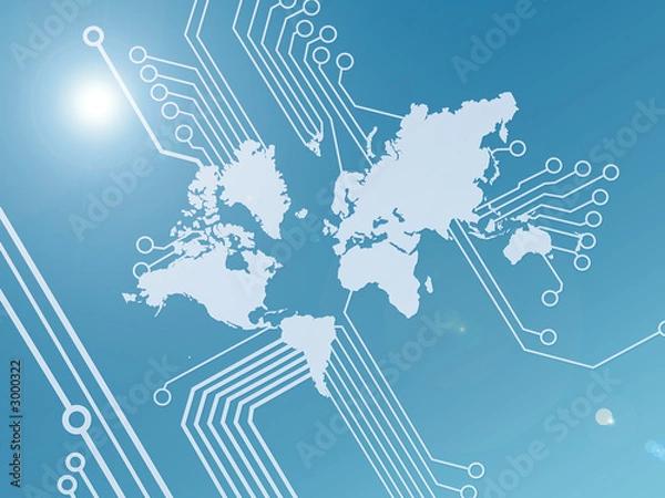 Obraz hi tech world wallpaper