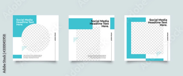 Fototapeta Modern promotion square web banner for social media post template. Elegant, minimalist sale and discount promo backgrounds for digital marketing	