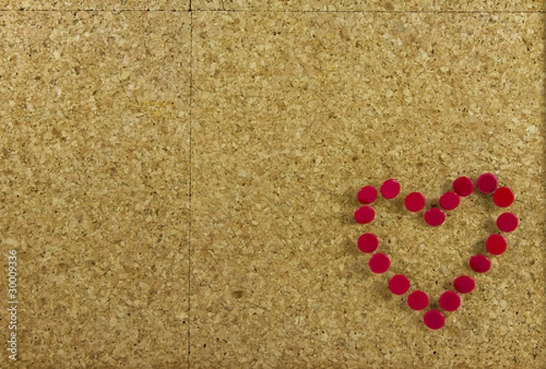 Obraz Corkboard background with heart