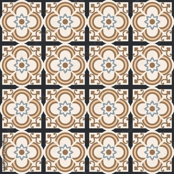 Obraz Beautiful floral seamless mosaic pattern