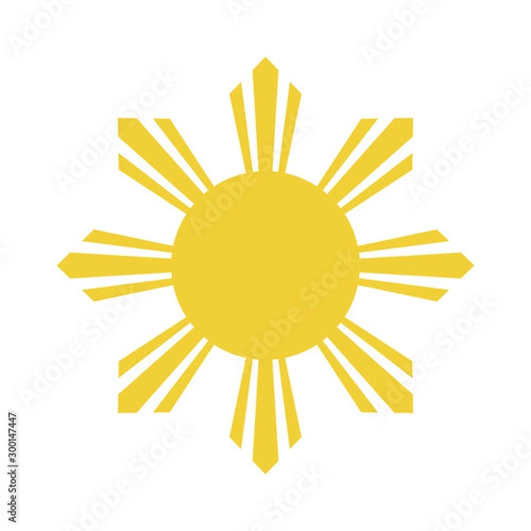 Fototapeta Flag element of the Republic of the Philippines. Abstract concept, icon. Vector illustration on white background.