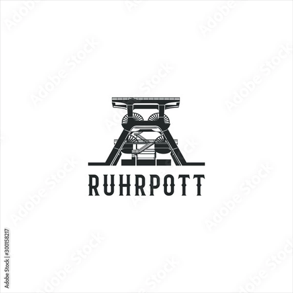 Fototapeta drone logo flagge ruhrpott free vector design