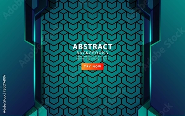 Obraz modern abstract background with green line. vector illustration