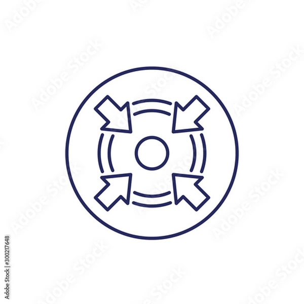 Fototapeta specific focus or concentration line icon