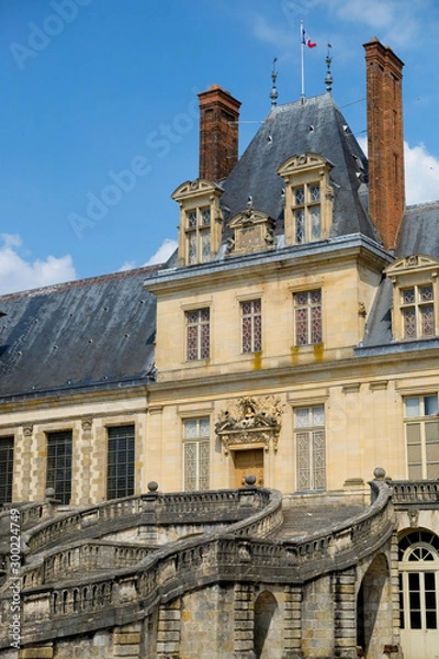 Obraz Beautiful Palace Fontainebleau in France from oustide