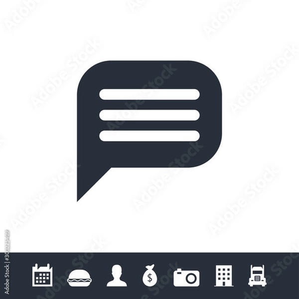 Fototapeta Comment icon for web and mobile